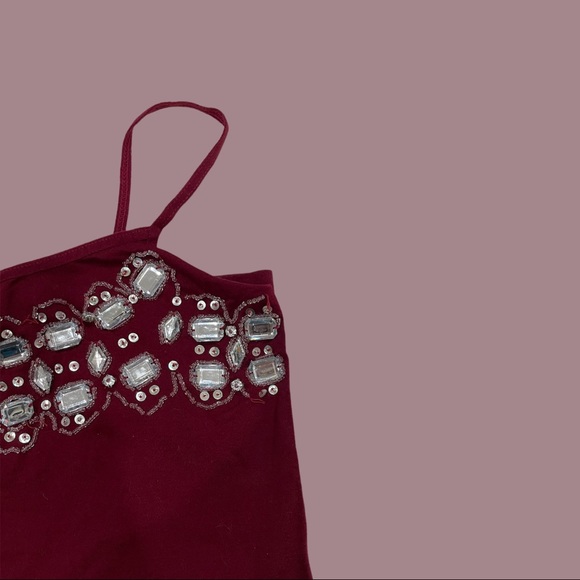 Red bedazzled top - Picture 2 of 3